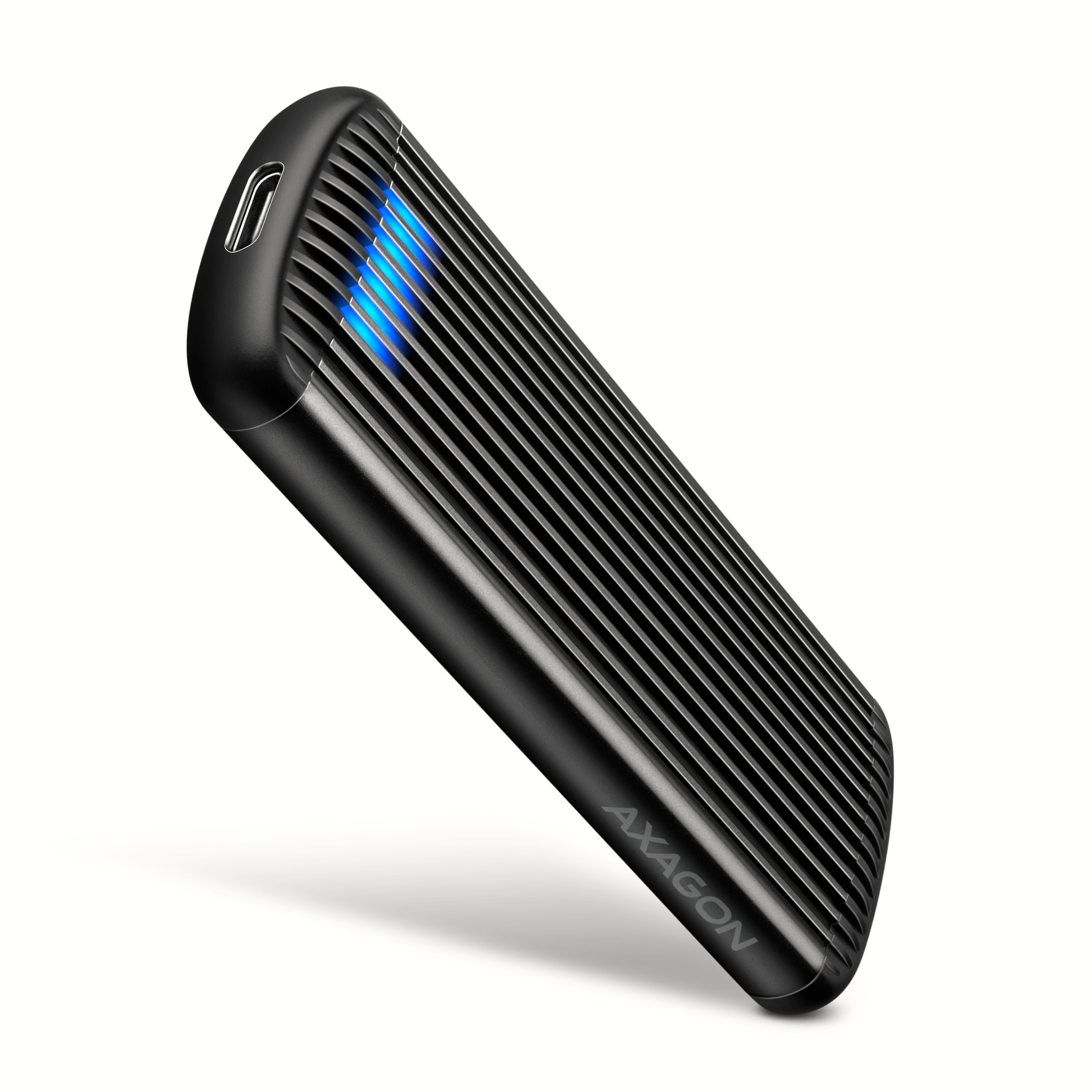 AXAGON EEM2-SC, USB-C 10Gbps externí box pro M.2 NVMe SSD, bezšroubový, žebrovan