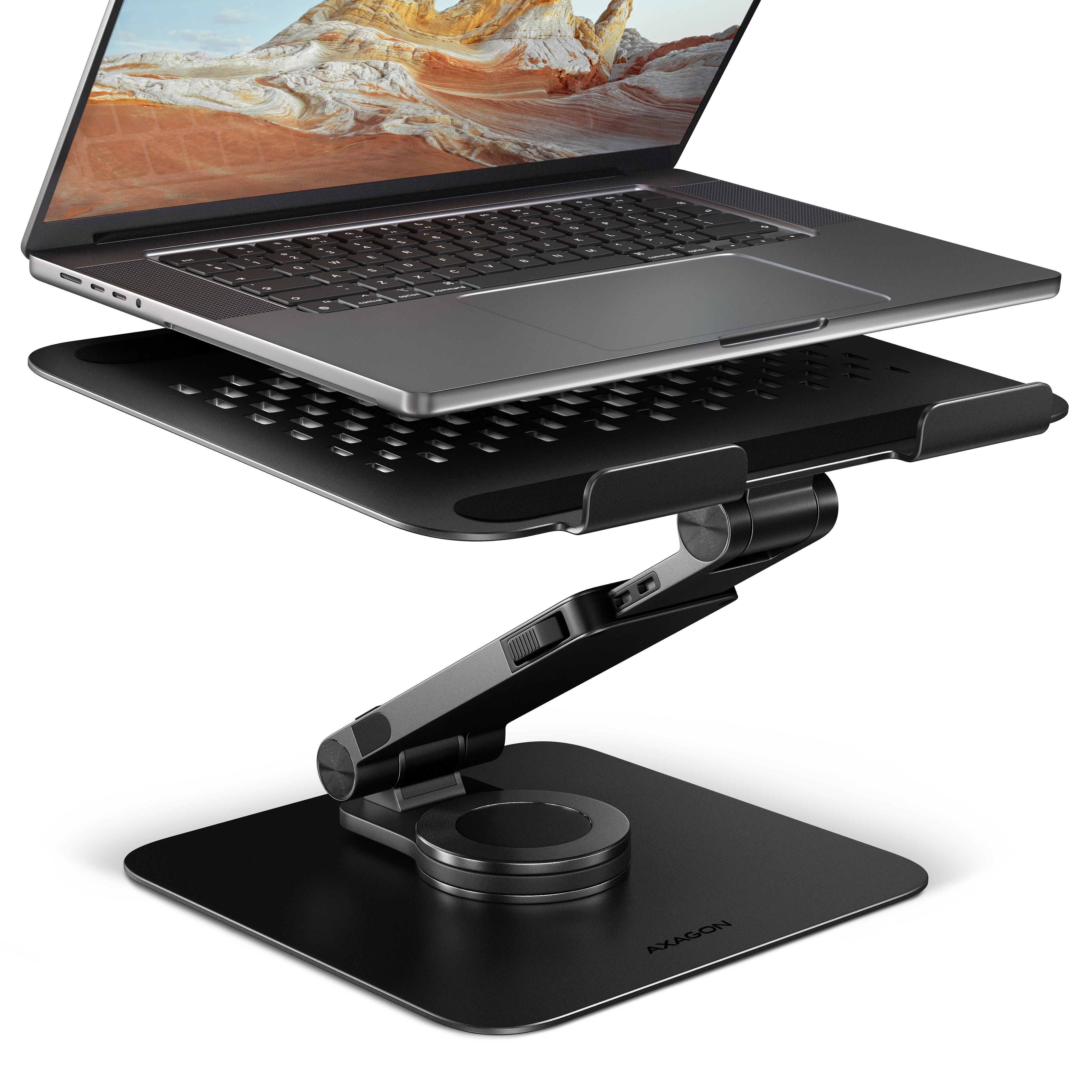 AXAGON STND-LRB hliníkový stojan na notebook 10"-17.3" nastavitelná výška a úhel