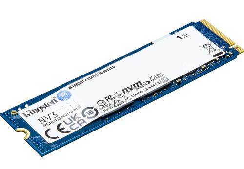 KINGSTON NV3 SSD NVMe M.2 1TB PCIe 4.0 Gen 4x4 NVMe (čtení max. 6000MB/s, zápis max. 4000MB/s)