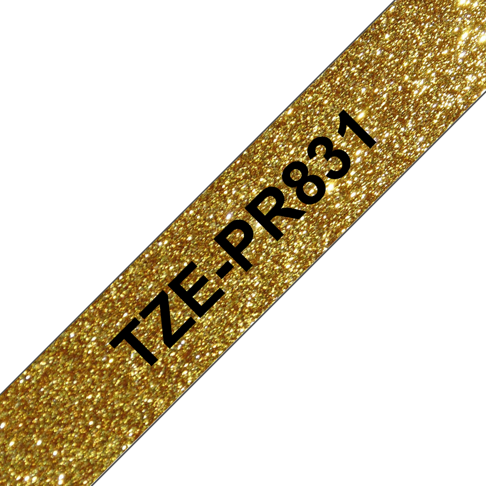 Brother - TZe-PR831 černá / zlatá (12mm, 8m,)