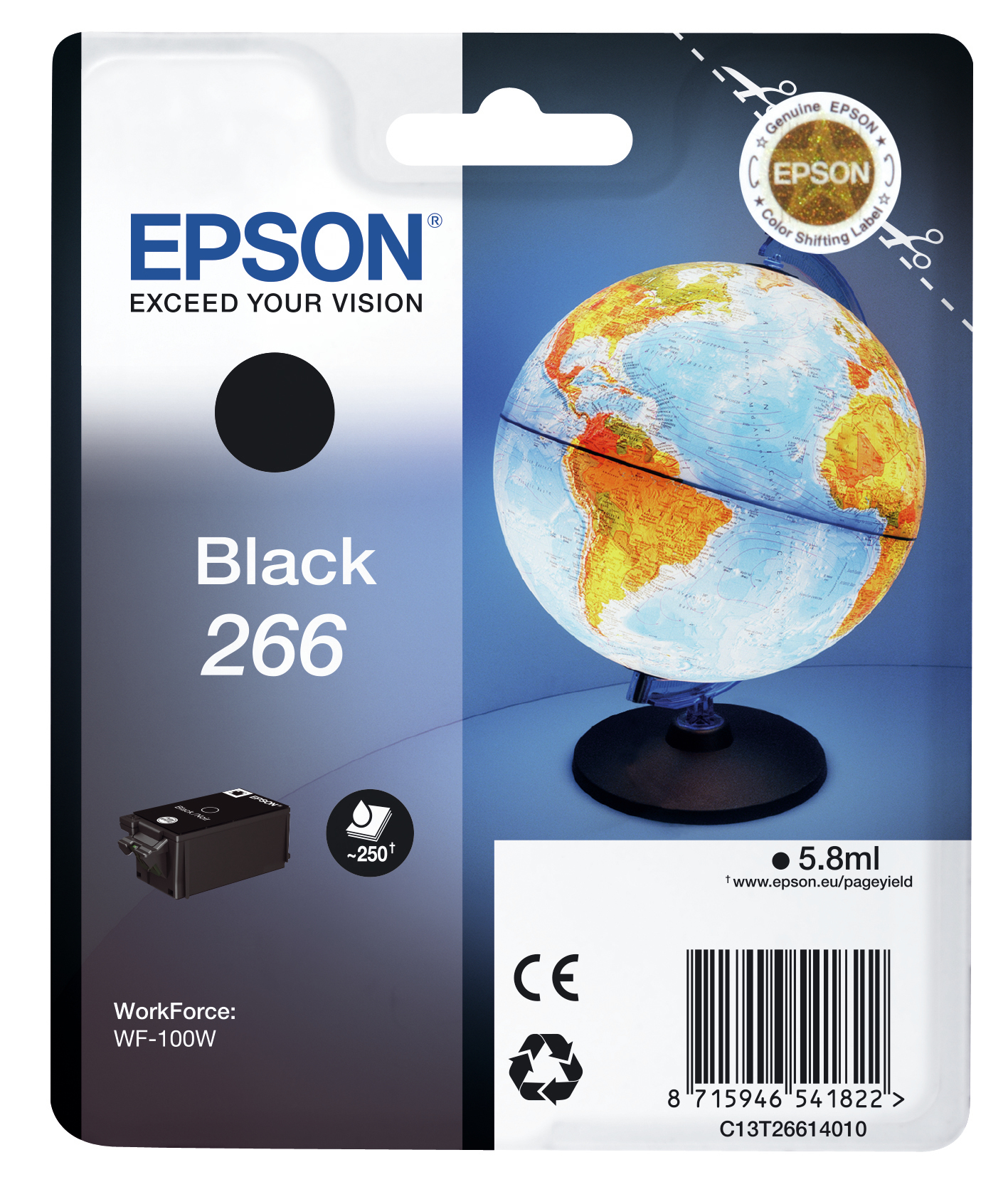 EPSON cartridge T2661 černá (globus)