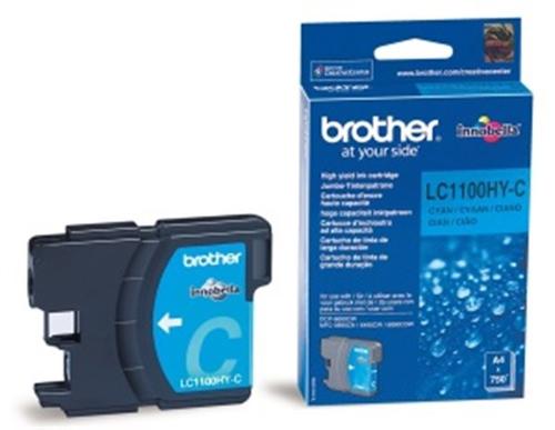 BROTHER LC-1100HY-C originální náplň azurová - 750 stran