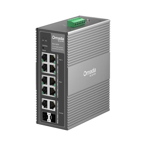 TP-LINK IES210GPP Omada 10portový gigabitový průmyslový Easy Managed switch se 6 porty PoE+ a 2 porty PoE++