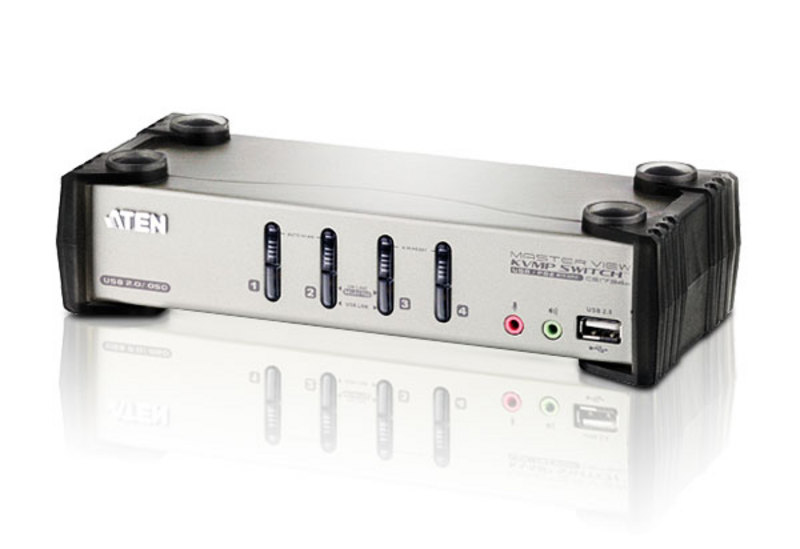 ATEN KVM switch CS-1734BC,USB Hub, OSD, 4PC audio+USB-PS/2