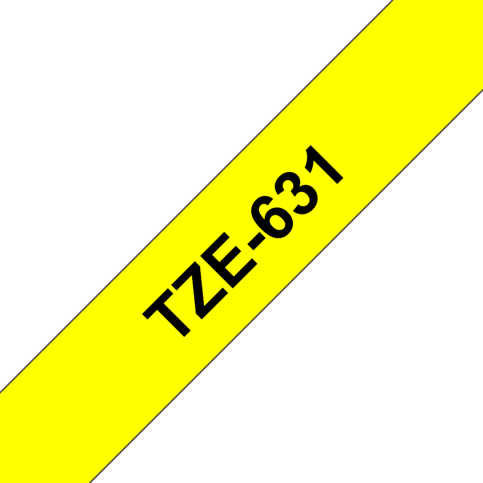 Brother - TZe-631, žlutá / černá (12mm, laminovaná)