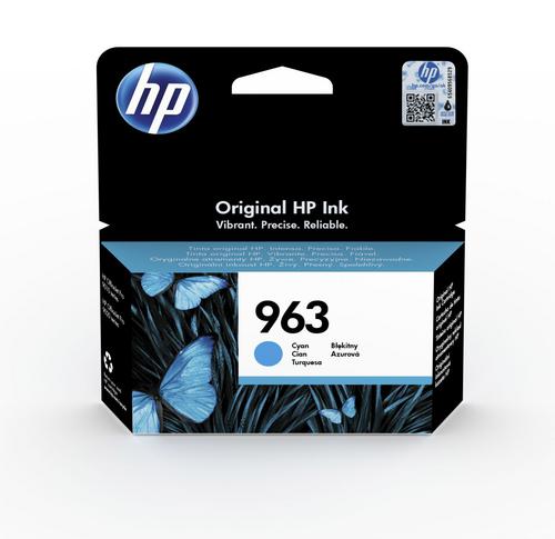 HP 3JA23AE originální náplň azurová č.963 (cyan, cca 700 stran) (pro OfficeJet Pro 9010, 9013, 9020, 9023, 9022e)