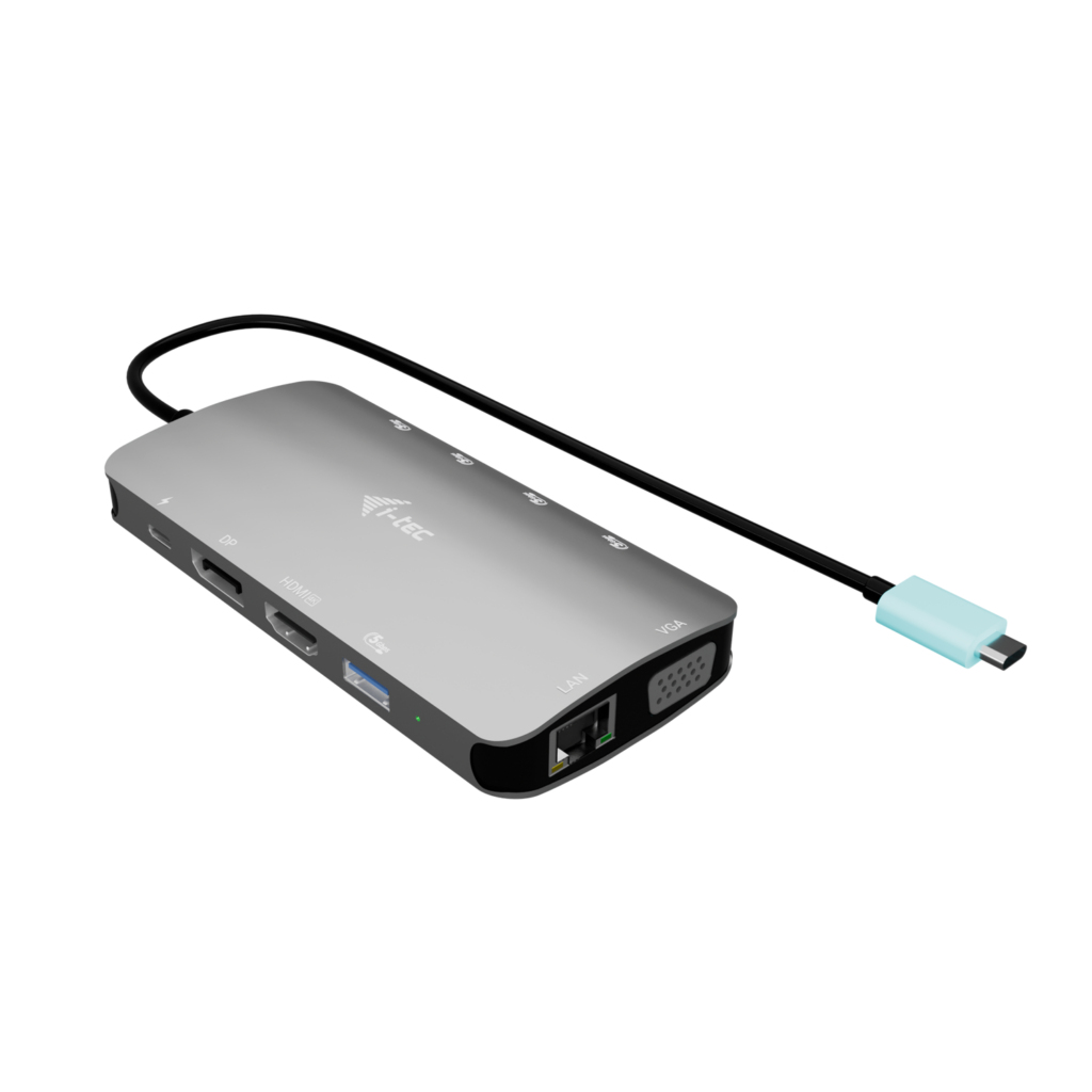 i-tec USB-C Metal Nano 3x Display (DP, HDMI and VGA) Docking Station, Power Deli