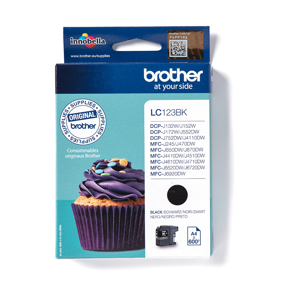 Brother LC-123BK (inkoust black,600 str.@ 5% draft)