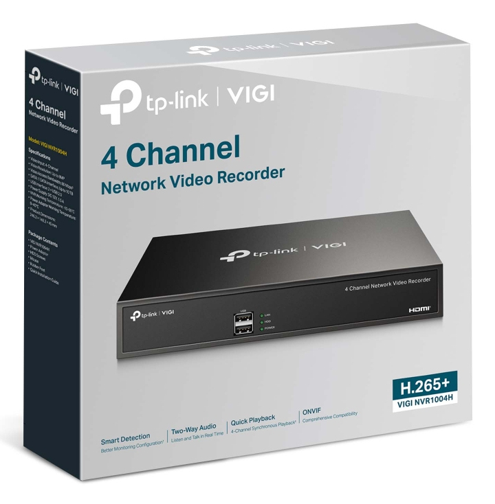 TP-Link VIGI NVR1004H - 4kanálový síťový videorekordér