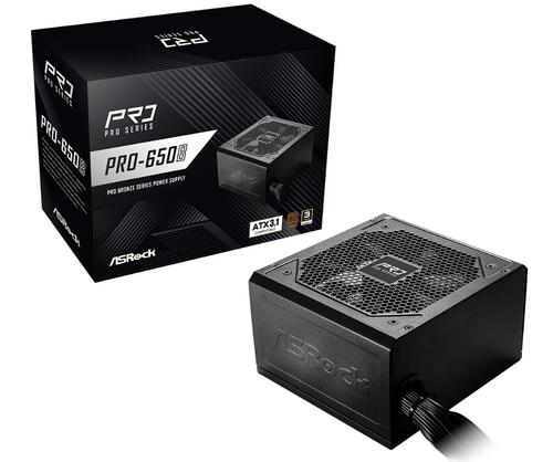 ASROCK zdroj PRO 650W Bronze PRO-650B 80Plus Bronze, ATX3.1, ventilátor 120mm