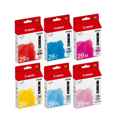 Canon PGI-29 – azurová, purpurová, červená, žlutá