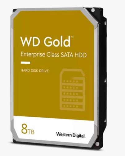 WDC WD8005FRYZ hdd GOLD 8TB CMR SATA3-6Gbps 7200rpm 256MB RAID (24x7 do serveru) 267MB/s
