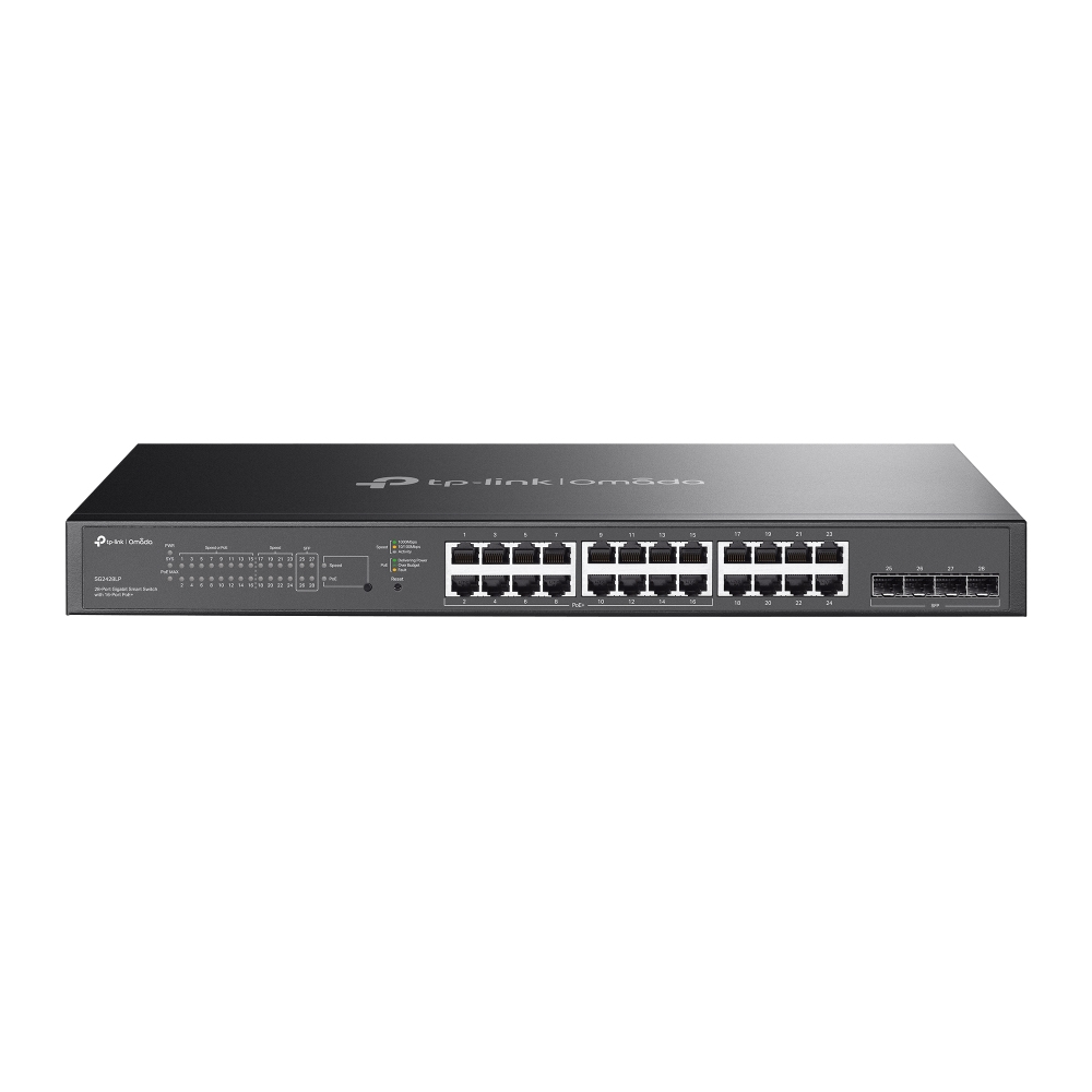 TP-Link SG2428LP Omada 28 x GLAN SWITCH 8x GLAN, 16x GLAN PoE+ Rozpočet 150W 4xS
