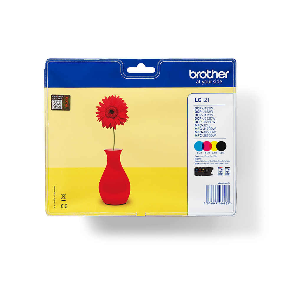 Brother LC-121VALBP (inkoust multipack - černá + tři barvy)