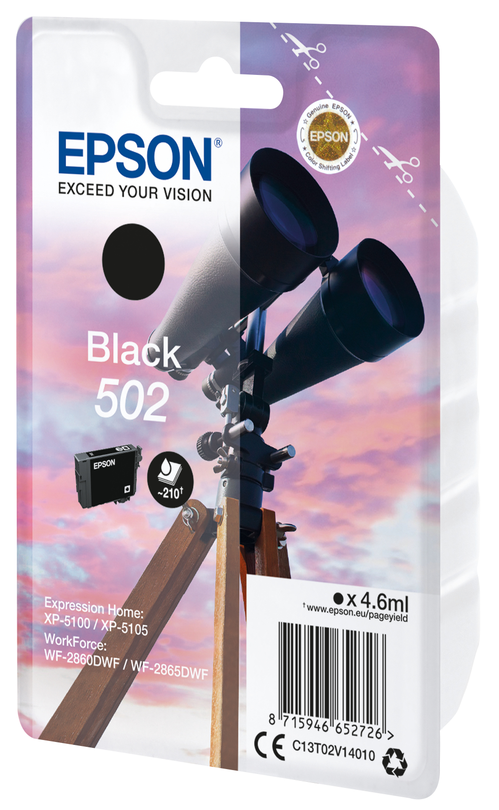 EPSON cartridge T02V1 black (dalekohled)