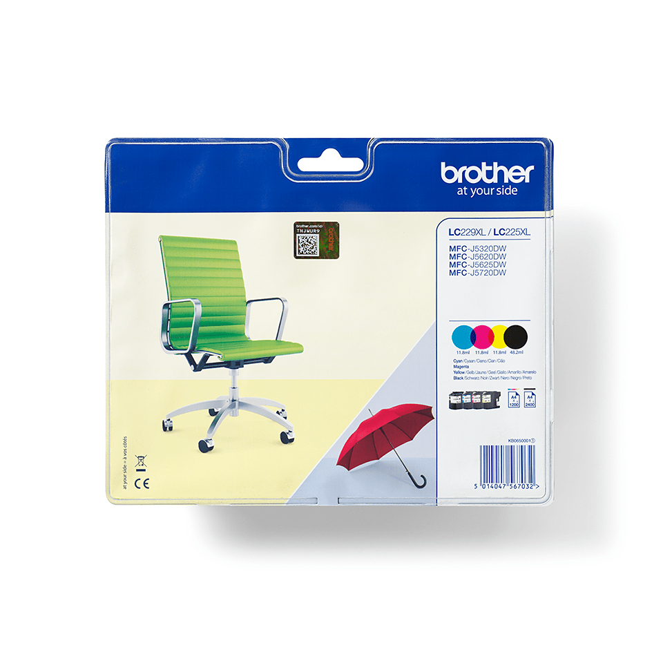 Brother LC-229VALBP (inkoust multipack - černá + tři barvy) - pouze MFC-J5xxxDW
