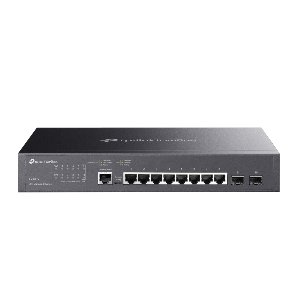 TP-Link TL-SG3210 8portový gigabitový řízený switch L2 Lite JetStream se 2 sloty