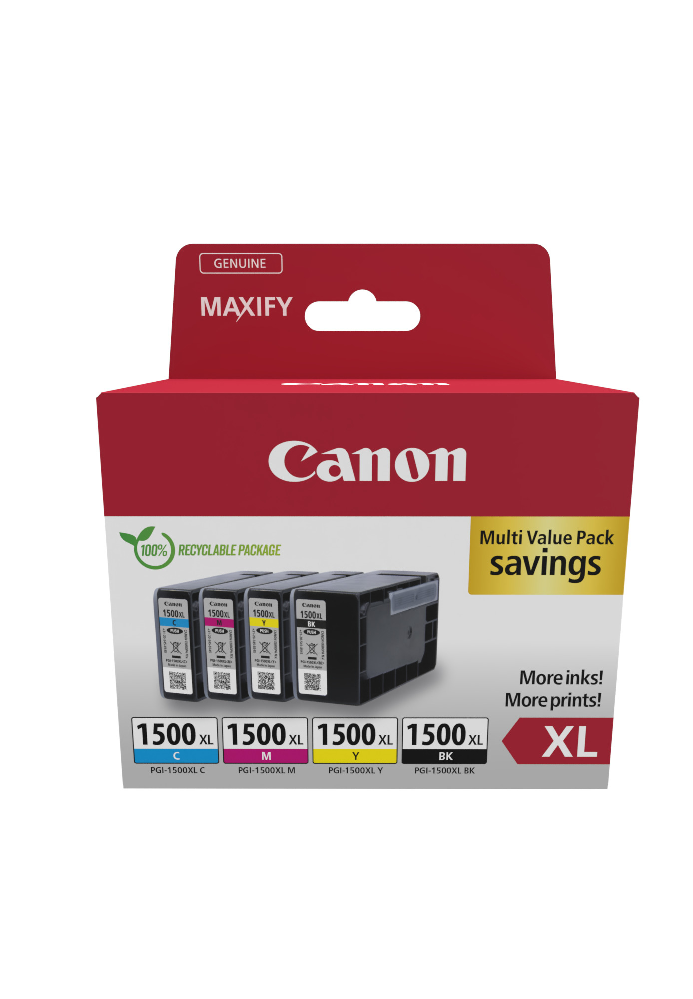 Canon cartridge INK PGI-1500XL BK/C/M/Y/ Multipack / 780str.