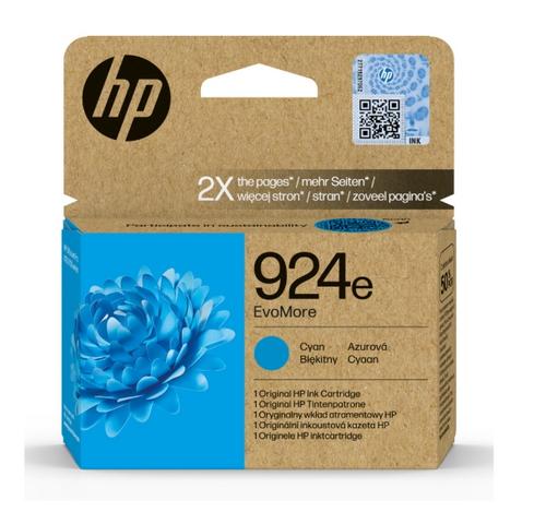HP 4K0U7NE originální náplň azurová č.924e cyan cca 800 stran (cyan, pro HP OfficeJet 8122e, 8132e)