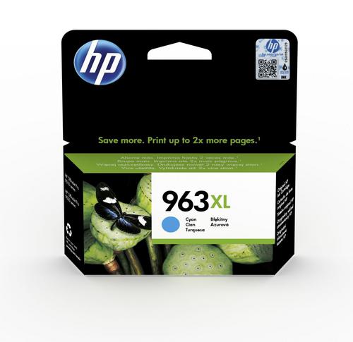 HP 3JA27AE originální náplň azurová velká č.963XL (cyan, cca 1600 stran) (pro OfficeJet Pro 9010, 9013, 9020, 9023, 9022e)