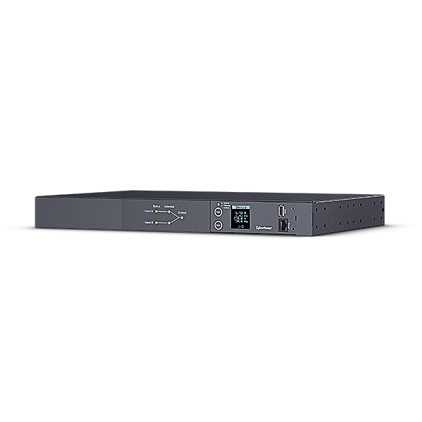 CyberPower Rack ATS PDU, Metered, 1U, 16A, vstup 2x IEC C20, výstup 8x C13, 2x I