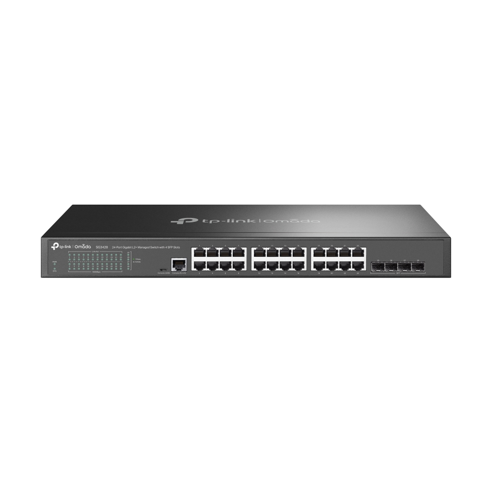 TP-Link TL-SG3428 JetStream 24-Port Gigabit L2 Managed Switch with 4 SFP Slots,