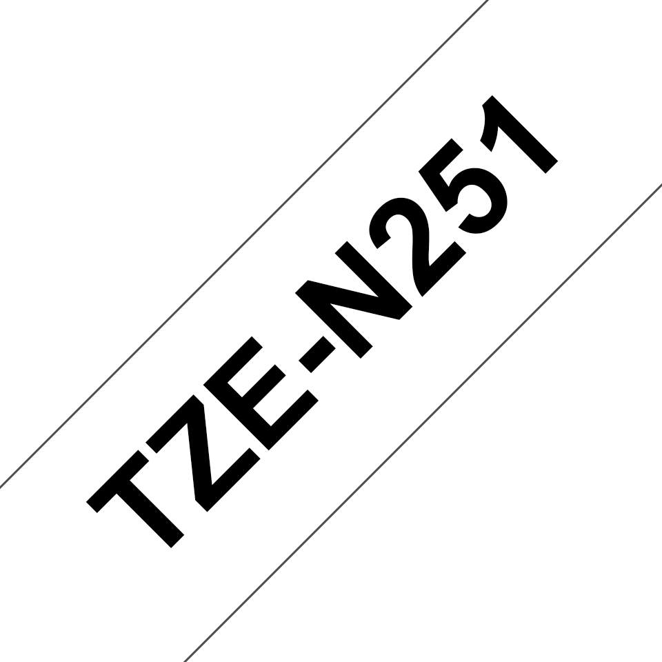 Brother - TZe-N251, bílá / černá (24mm nelaminované)