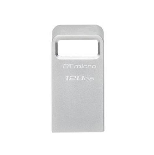 KINGSTON DataTraveler Micro 128GB kovový USB3.2 flash drive (stříbrný)
