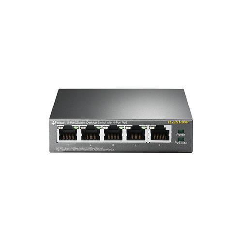 TP-LINK TL-SG1005P Stolní switch s 5 gigabitovými porty, 4 porty mají PoE