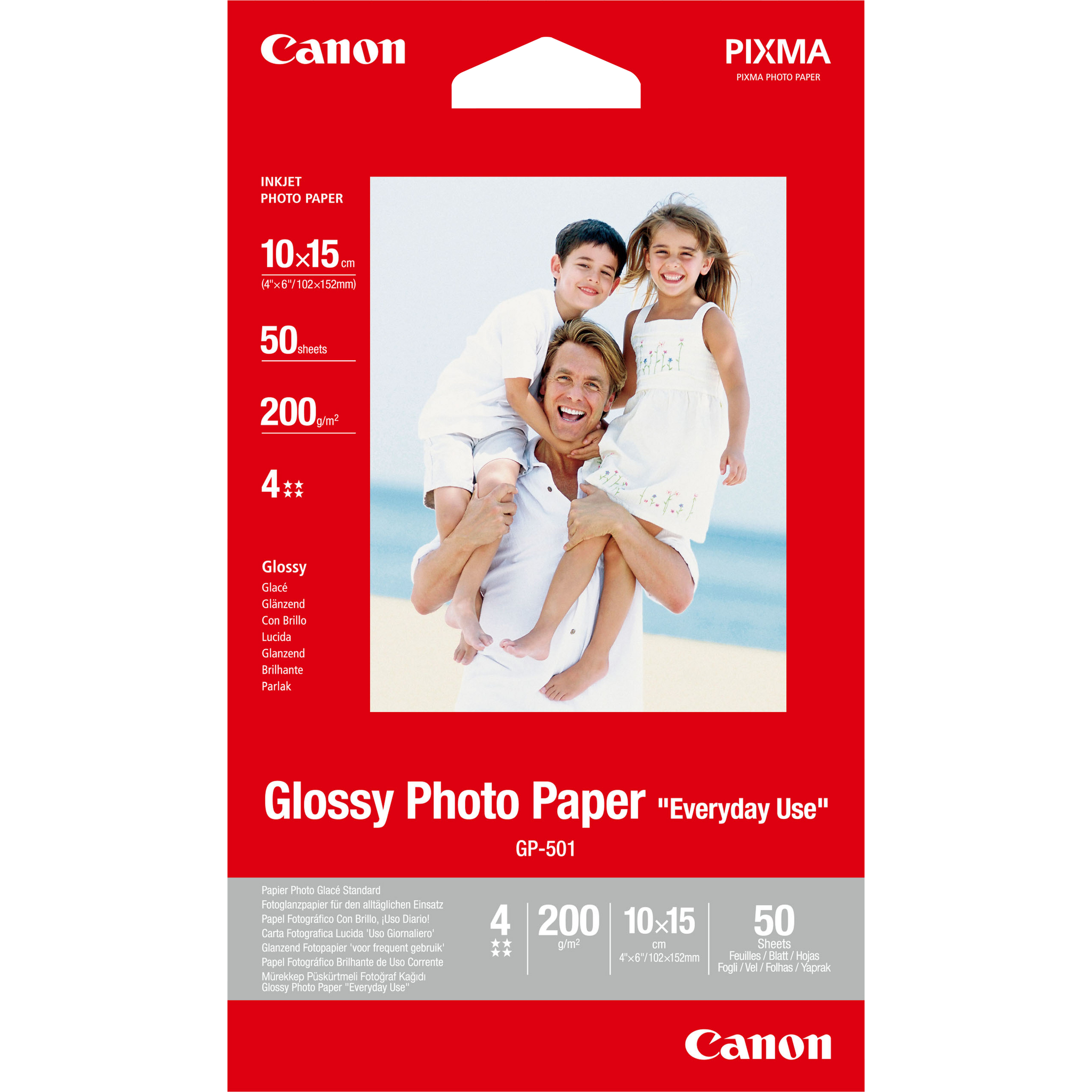 Canon fotopapír GP-501 - 10x15cm (4x6inch) - 50 listů - lesklý
