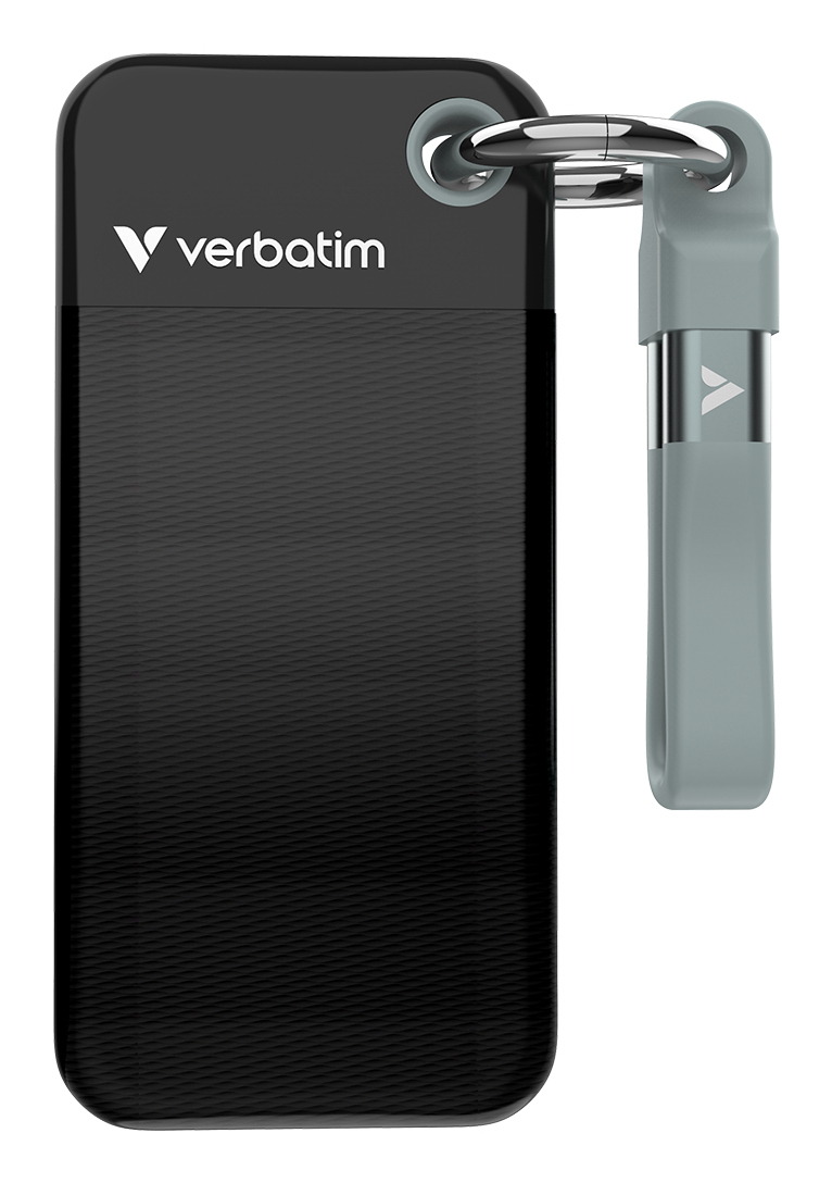VERBATIM Pocket SSD 1TB, USB-C 3.2 Gen 2, černá/šedá