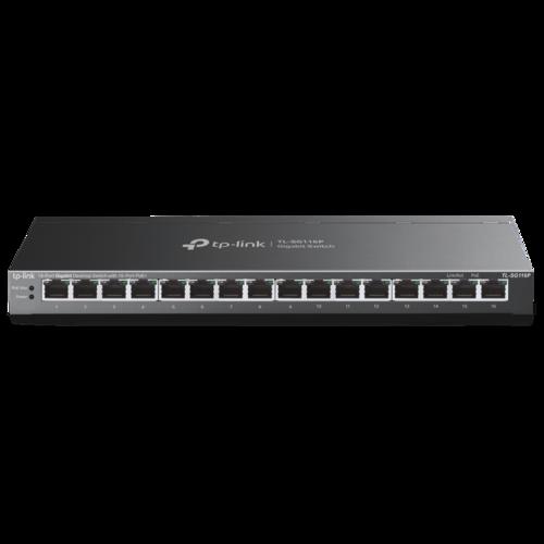 TP-LINK TL-SG116P 16portový gigabitový stolní switch s 16 porty PoE+