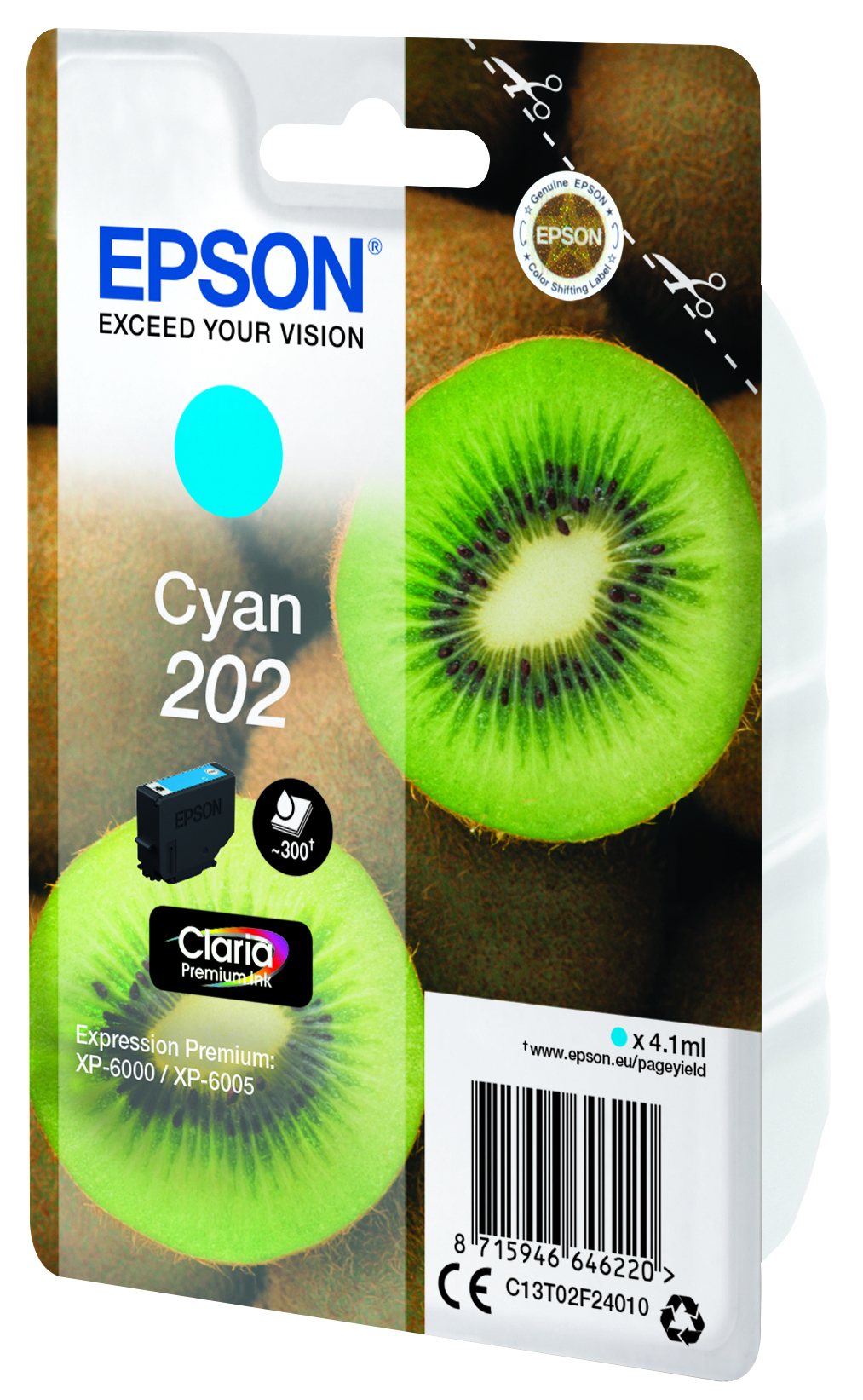 EPSON cartridge T02F2 cyan (kiwi)